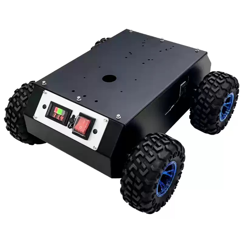 4WD-omhulde staalwiel-robotonderstel