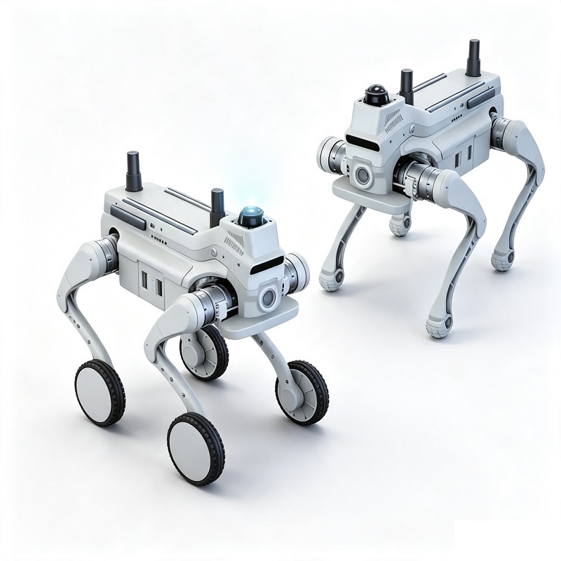Industriële viervoetige robot vir inspeksie en navorsing